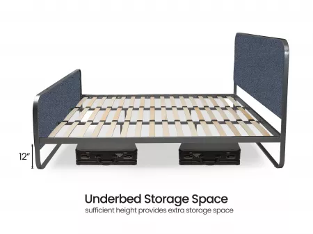 Chloe King Size Double Bed in Grey Color